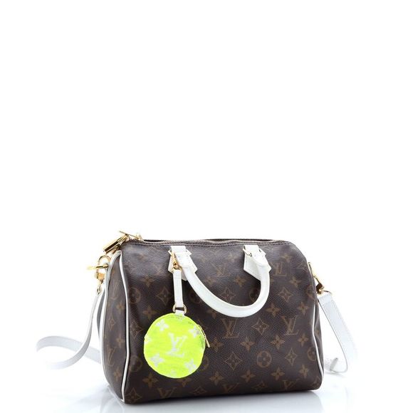 Louis Vuitton Speedy Bandouliere Bag LV Match Monogram Canvas 25 Brown - Picture 2 of 10